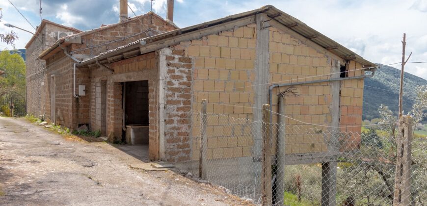 PORZIONE DI CASA CON GARAGE E TERRENO